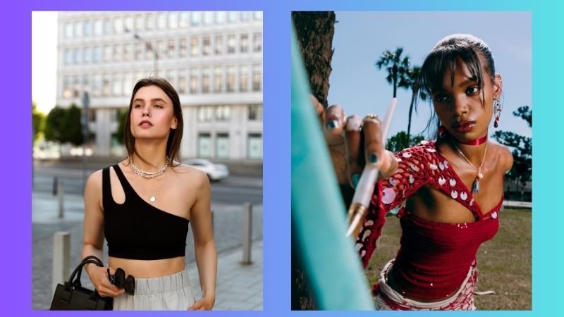 blusas estilosas com decote assimétrico mostrando ombros