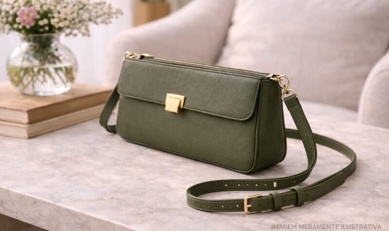 Bolsa crossbody clássica com alça ajustável